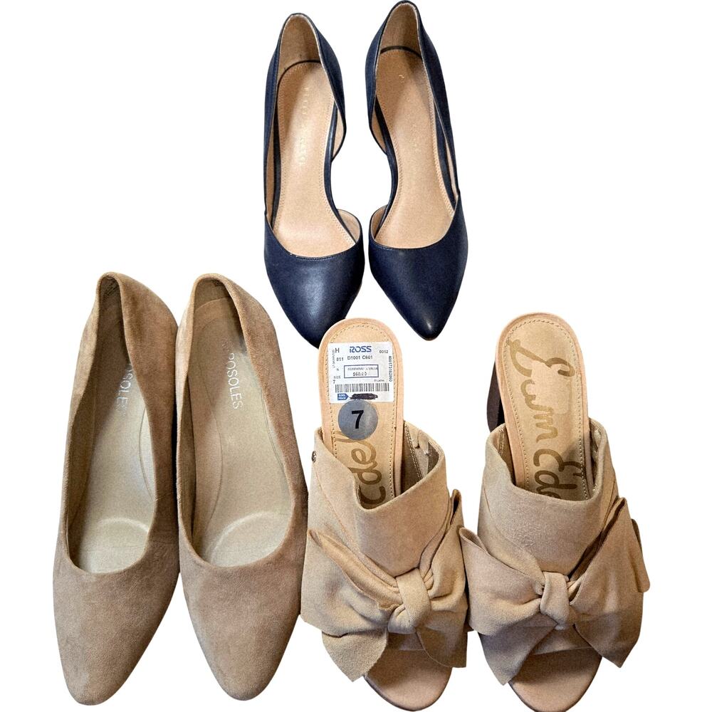 Aerosols  Edelman   Kelly & Kate Women's Size 7  Lot of 3 Pair  Bulk Shoes